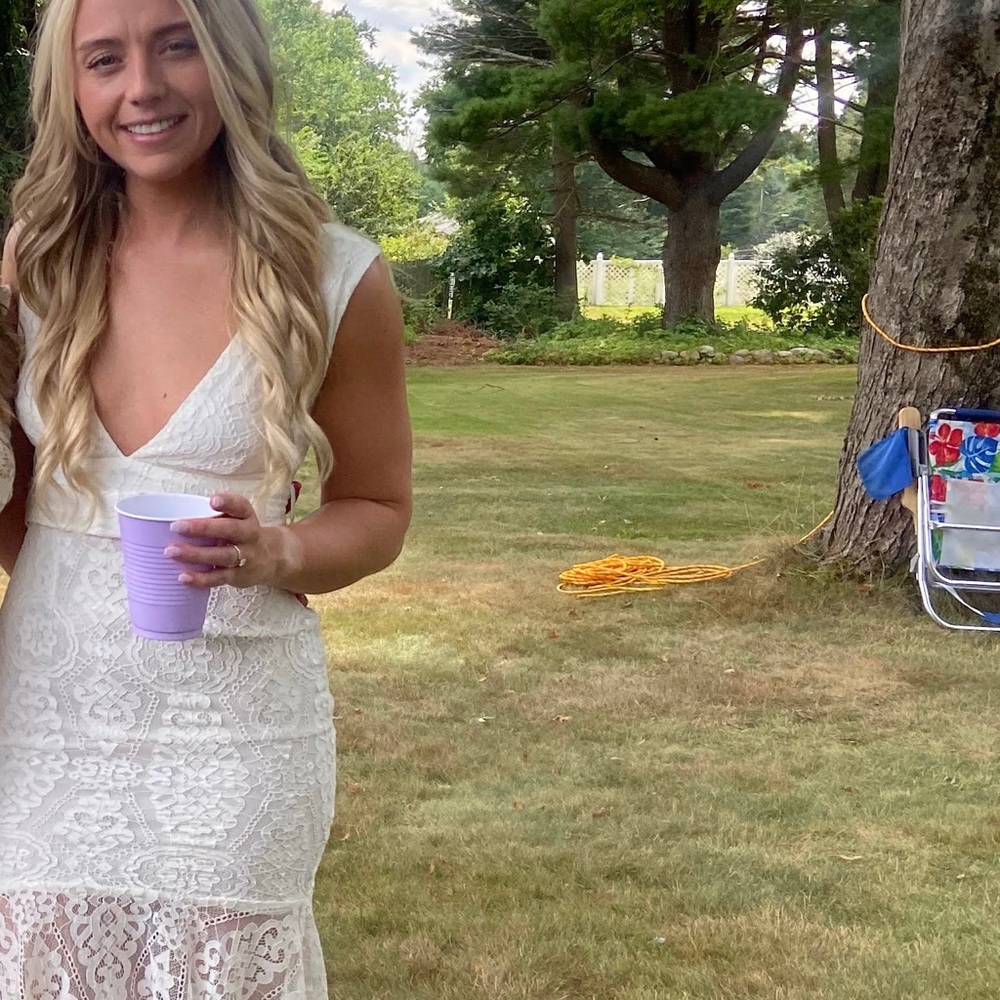 White engagement dress